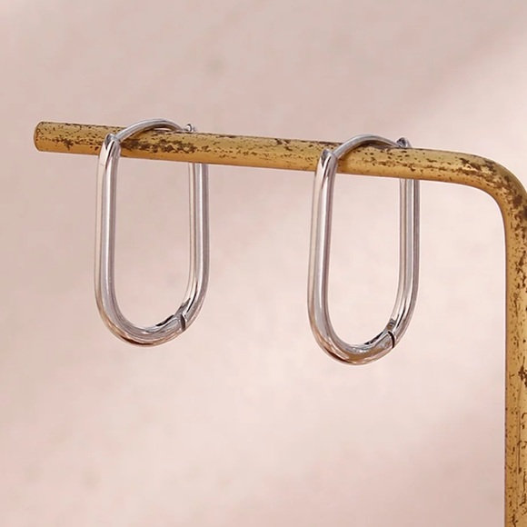 New Silver Huggies Hoops Tarnish Free Earrings - Picture 2 of 6